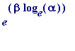 e^(beta*log[e](alpha))