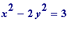 x^2-2*y^2 = 3