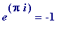 e^(Pi*i) = -1