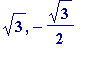 sqrt(3), -sqrt(3)/2