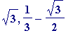 sqrt(3), 1/3-sqrt(3)/2