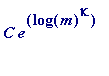 C*e^(log(m)^kappa)
