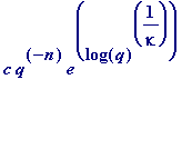 c*q^(-n)*e^(log(q)^(1/kappa))